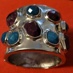 Vintage chicos chunky multi color cuff bracelet